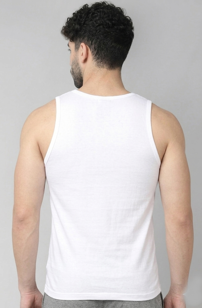 Men’s Premium 100% Cotton Sleeveless Vest Undershirt | Lightweight Soft Innerwear for All Seasons