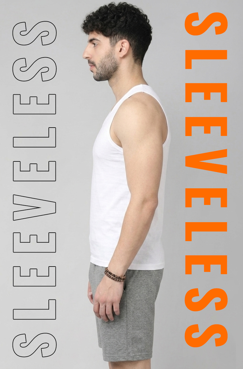 Men’s Premium 100% Cotton Sleeveless Vest Undershirt | Lightweight Soft Innerwear for All Seasons
